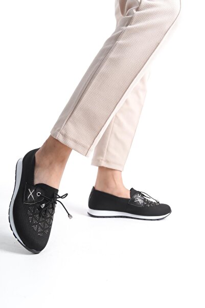 CZ London Women's - Crystal Stone Detailed, Lace-up Comfortable Casual Shoes