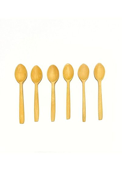 Kitchen Mania Boxwood 6 Piece Tea Spice Spoon Wooden Spoon