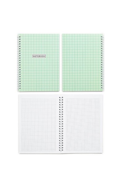 Nice Notes دفتر ملاحظات مدرسي مقاس A5 - حلزوني، 80 ورقة، مجموعة من 4 قطع