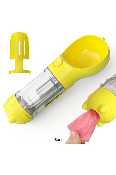 Glipet Yellow Water Bottle - 300 Ml, Multifunctional
