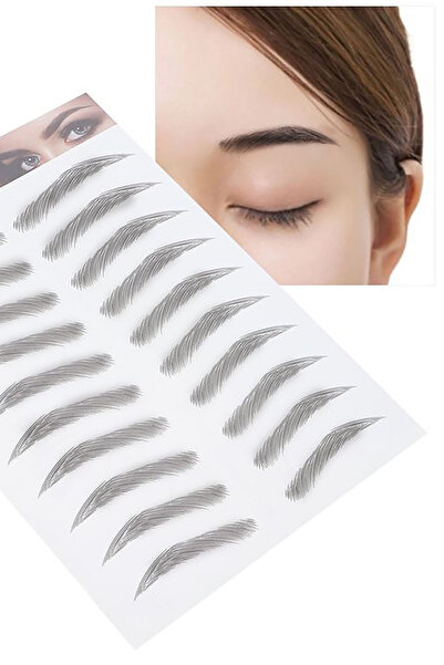 TAKIŞTIR Siyah Renk Geçici Doğal Kaş Dövme Tattoo