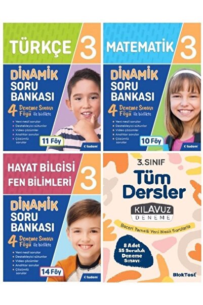 Tudem Yayınları 3.sınıf Dinamik Soru Bankası Ve Tüm Dersler Kılavuz Deneme Seti