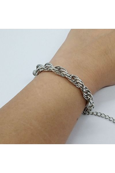 Ödül Moda الصلب الفضة اوجير سلسلة سوار