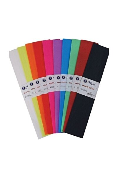 Masis Krapon Kağıdı 50 Cm X 200 Cm 10 Lu Karışık 1 Paket G.f