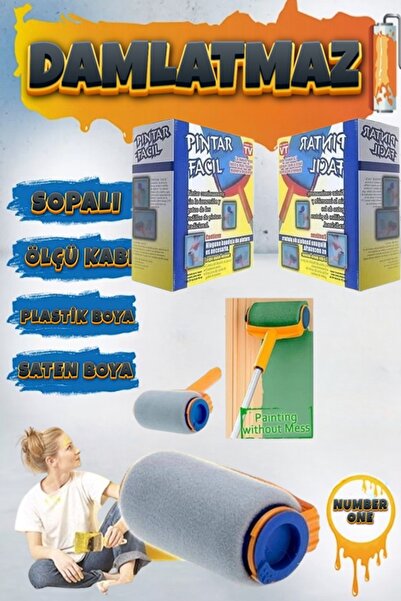 xolo Plastik Boya Rulo Seti Sopalı Ölçü Kaplı Kolay Boya Badana Seti Pintar