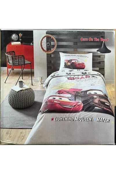 Özdilek Özdilek Cars on the Road Single Disney Licensed Children's Bedding Set
