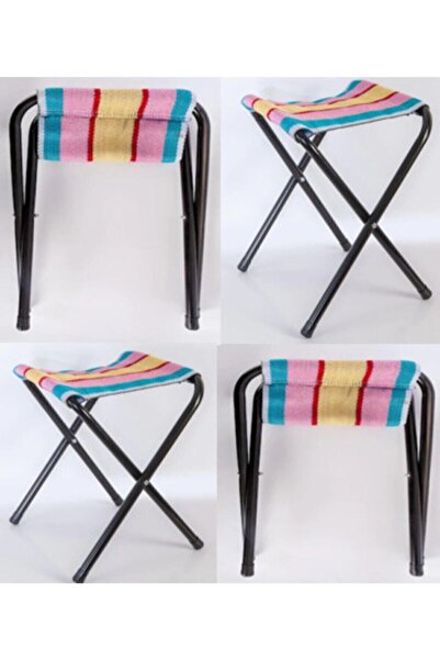 CMC Pamir Satış Metal Katlanır Tabure Piknik Balıkçı Plaj Kamp Taburesi 4 Adet