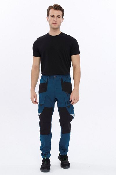 Uniprom Indigo Madrid Model 10 - Work Pants with Pockets and Lycra Knee Support