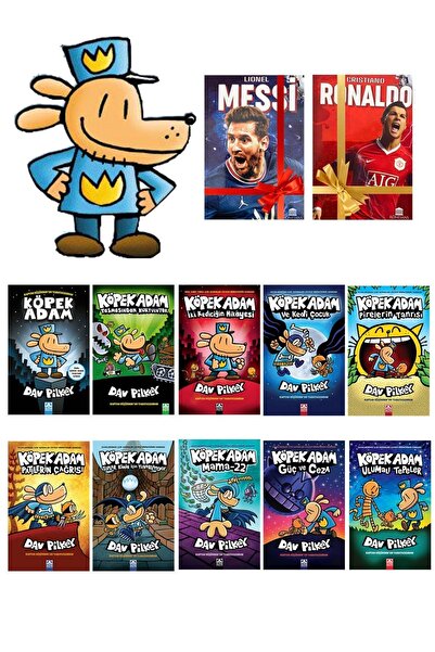 Altın Kitaplar Köpek Adam Serisi 10 Kitap Tüm Set - Defter Hediyeli