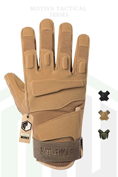 Motiva قفازات بلاك هوك التكتيكية الطويلة العسكرية للدراجات النارية وركوب الدر...