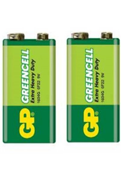 GP 2 Adet 1604g-b Greencell Extra Güçlü 9 Volt Pil (9VOLT ÇİFT BAŞLI PİL)