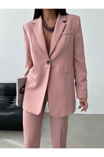 Moda İkra Women's Blazer Jacket and Pants Set