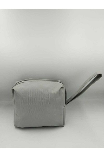 Cuty Home Gray Button Patterned Makeup Bag