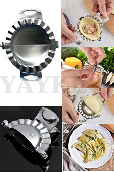 Yayke Börek Poğaça Mantı Ravioli Hamur Kapama Kalıp Aparatı Metal ( 1 Adet )
