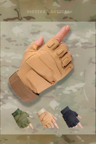 Motiva قفازات بلاك هوك القتالية الصحراوية الصفراء التكتيكية للدراجات النارية ...