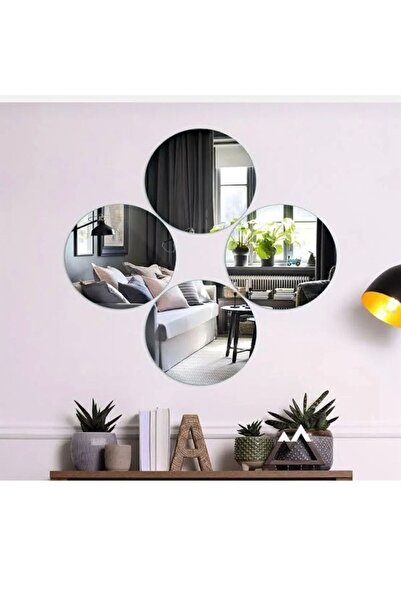 EKOSEHOME Gümüş Pleksi Ayna 20x20 Yuvarlak ( 10 Adet )