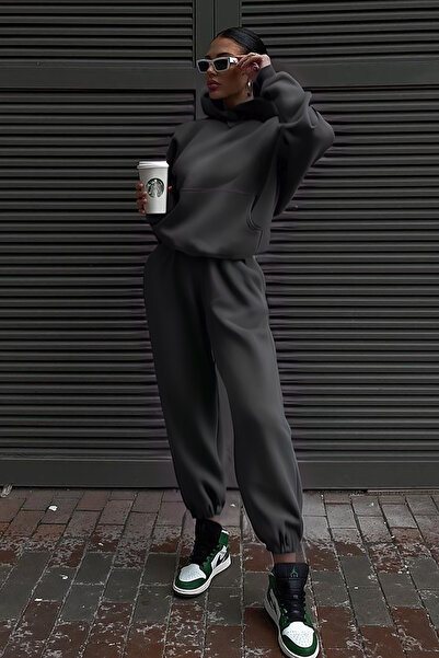 YAKAMEL Γυναικείο Σετ Φόρμας Jogger - 3 Νήματα, Βαμβακερό, Χαλαρή Εφαρμογή, Τ...