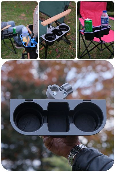 H&R PLASTİK Camping Chair Cup Holder Beverage Phone Holder Apparatus 7 Color Options in Magazine