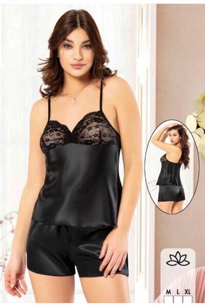 İpek Women's Satin Lace Shorts Set