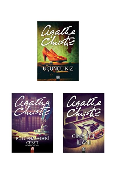 Altın Kitaplar Cep Boy Agatha Christie 3 Kitap Set | Üçüncü Kız, Kütüphanedek...
