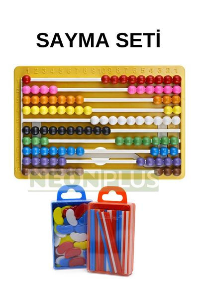 NEON PLUS Abacus for Primary School Beginner - Number Stick and Bead