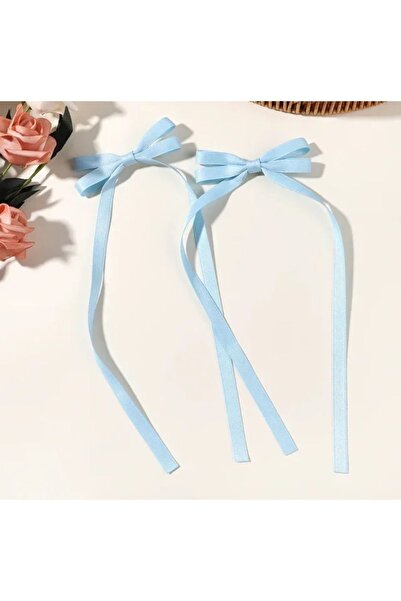 LO ADORO 2 Adet İnce Fiyonk Saten Toka  Klips Toka