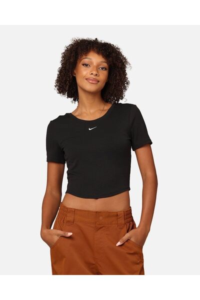 Nike Sportswear Chill Knit Sıkı Kesimli Yuvarlak Sırtlı Kısa Kollu Mini Fitil...