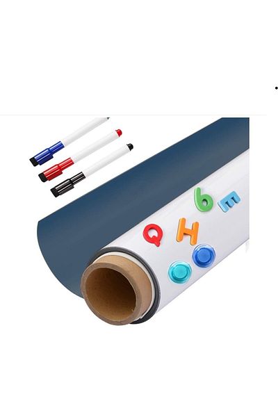 Hdg 60x90 Cm White Board - Adhesive, Erasable Wall, Magnetic Message Chart, 4 Pens