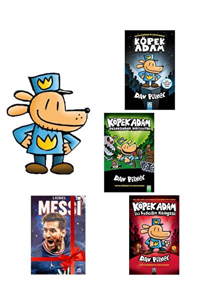 Altın Kitaplar Köpek Adam Serisi 1 - 2 - 3 Ilk 3 Kitap Set - Defter Hediyeli