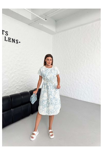 Elif Özbey Butik Rochie Palm Blue
