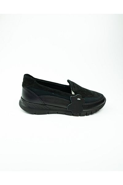 Polaris 105246 Five Point Black Leather Women's Casual Shoes