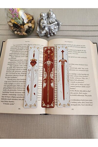 ALTINDAL Home مجموعة سيف فيلاريس مكونة من 3 قطع - إشارة مرجعية منقوشة ثلاثية الأبعاد ثلاثية الأبعاد