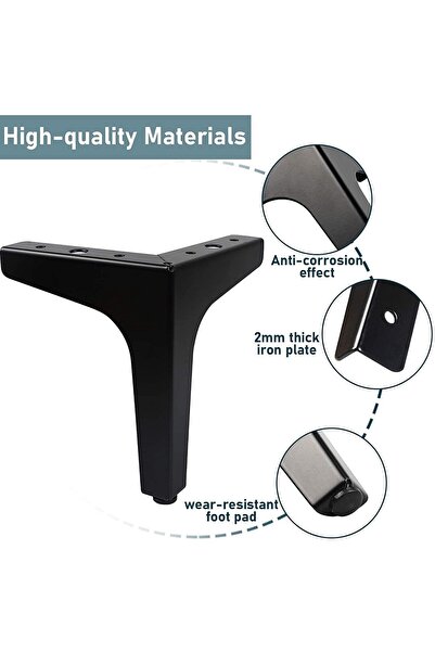 ALBATROS 15 Cm Modern Model Siyah Metal Mobilya, Dolap, Koltuk, Kanepe, Tv Ün...