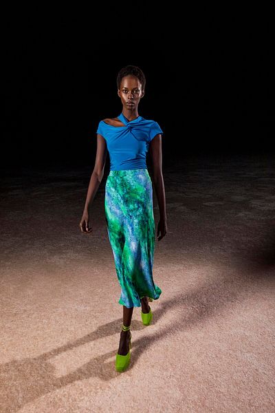 KAMEYA Green Skirt - Model 30213