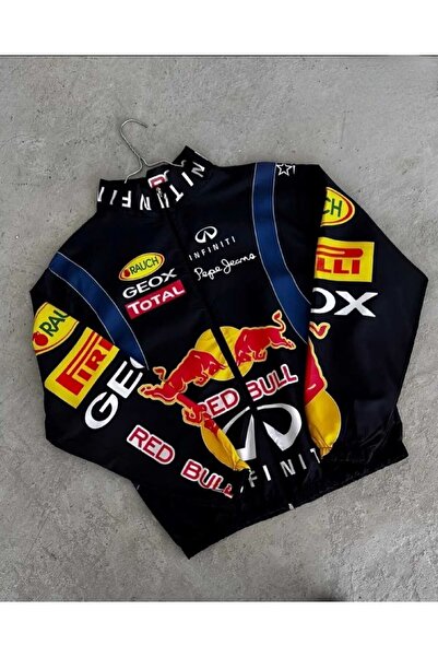 Lushen Unisex Siyah Dijital Tasarım Baskılı Fermuarlı Yağmurluk & Rüzgarlık İ...