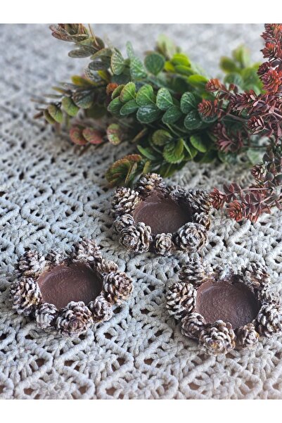 Baykuşca Kozalak Mumluk, Tealight Mumluk, Yeni yıl Hediye, Mumluk