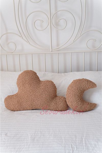 sevaradekor Teddy Buklet Bulut Vankúš Svetlohnedý Bulut Vankúš s vnútornou výplňou