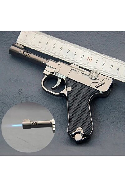 Heartfelt Gifts Susturucu Model Siyah Renk Şık Büyük Boy Silah Çakmak -Şık Rü...