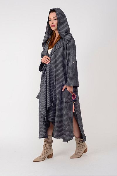 Rabiossa STRIPED WITCHY HOODED BOHEM ETHNIC CAP