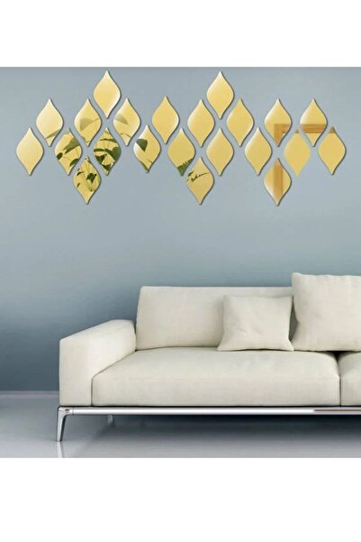 EKOSEHOME Gold Pleksi Su Damlası ( 15x26 10 Adet) Yapışkanlı