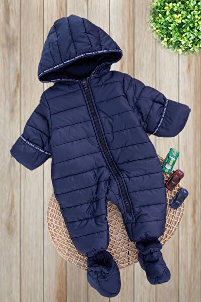 Genel Markalar Yeni Sezon Su Geçirmez Kışlık Ünisex Bebek Kapüşonlu 6-24 Ay K...