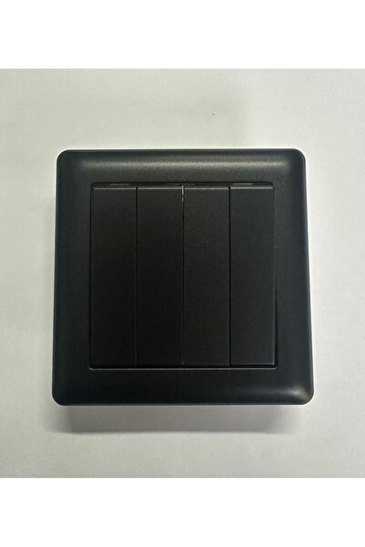 MAKEL İngiliz Tipi 4 lü Anahtar 4G Switch Siyah