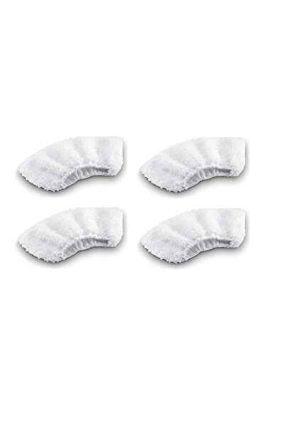 srfn ticaret ماكينة تنظيف من الألياف الدقيقة باللون الأبيض - 4 قطع من قماش البخار المتوافق مع SC2 SC3 SC4 SC5