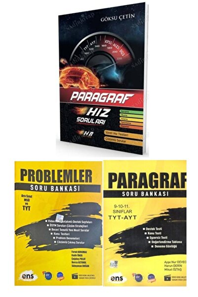 Ens Yayıncılık 9. -10. - 11.sınıf Paragraf & Problemler Ve Hız Paragraf Soru Bankası 2025
