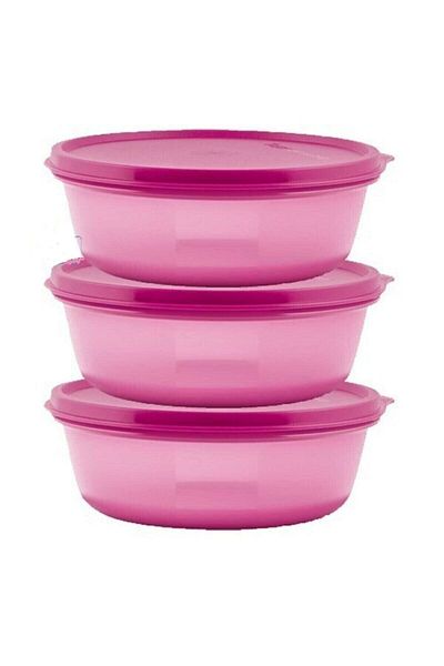 Tupperware Refrigerator Storage Container 600 Ml Set of 3 Purple (three Sugar Solid)
