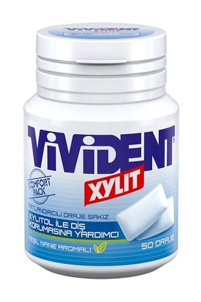 Vivident علكة Xylit Green Nane بدون سكر 12 قطعة x67 جم