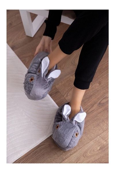 KonforA Παντόφλες Animal Slippers Grey Rabbit