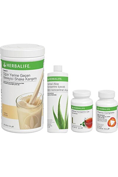 Herbalife Yağ Yakıcı Set - 1 Vanilya - 1 Ahududu Çay + Aloe Içecek + Thermo