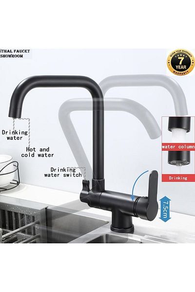 OEM Black Matte - Water Purification and Folding Front Sink Faucet