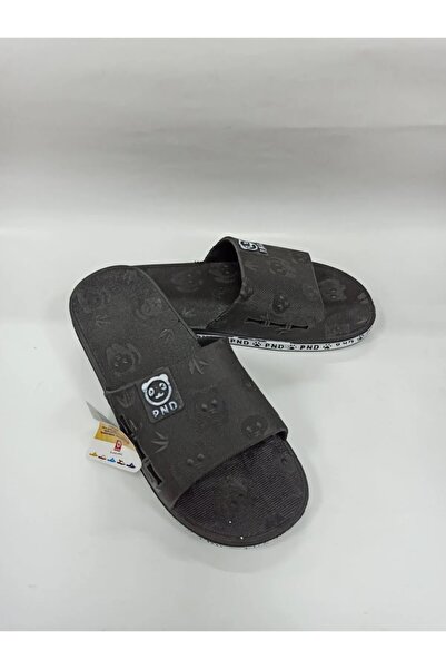 GEZER Unisex Siyah Panda Desen  Kaydırmaz Plastik Terlik